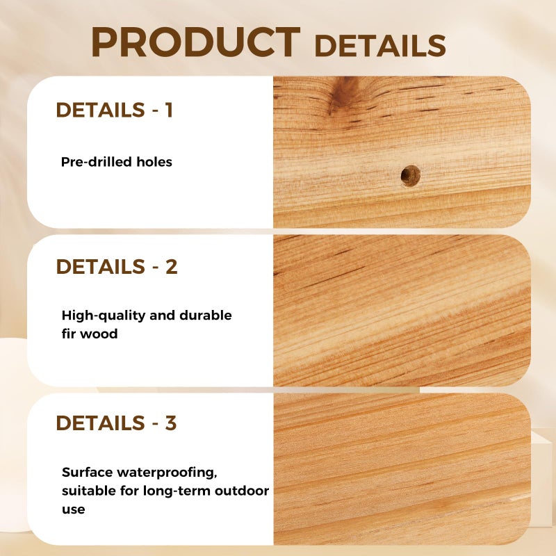 Threehoney Outdoor Little Library Mount 14x8x5.91 Inch Stable Wood Storage Box Bracket Holder Suitable for 4x4 Post with Mounting Accessories for Community Cabinet Lending Library Box(Wood Color) - Image 3